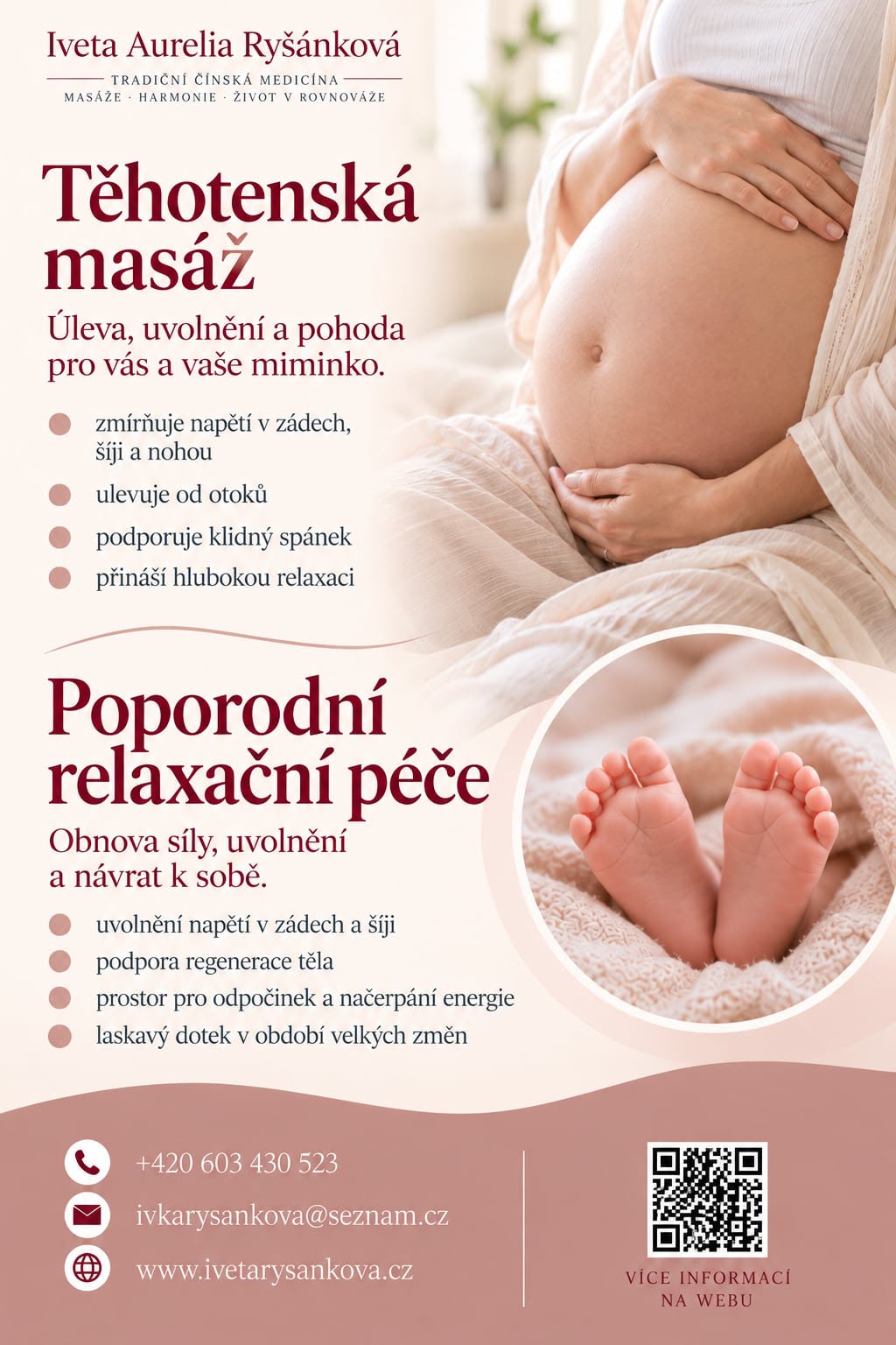 Těhotenská masáž a poporodní relaxační péče